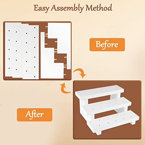 Echaprey Cake Pop Lollipop Stand Cake Pop Holder Wood White Cake Pop Stand 3 Tier 33 Hole For Dessert Table Of Wedding, Birthday Party, Christmas Day (33 Holes-3 Tier) #TOP5