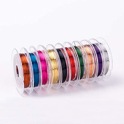 10 rouleau Fil de fer pour Bijoux Coloré Fil de Cuivre Métallique 0.3mm Bijoux Artisanat Faire pour Perlage et Bijoux Art Floral et Modélisme - Image 8