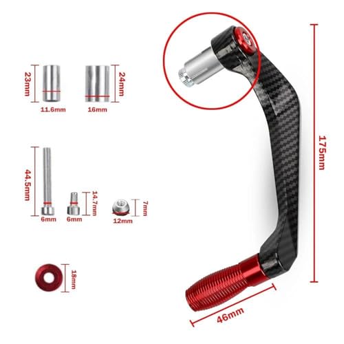 Levier de frein Yamaha SCR 950 avec protection de guidon antichoc