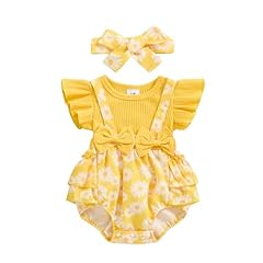 B Yellow Floral Romper
