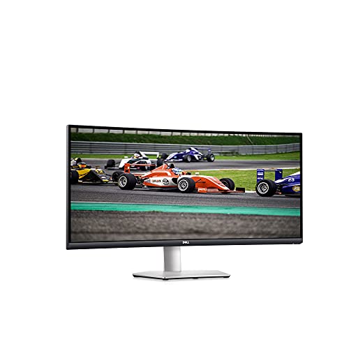 Dell S3422Dw - 34-Inch Wqhd 21:9 Curved Monitor, 3440 X 1440 At 100Hz, 1800R, Built-In Dual 5W Speakers, 4Ms Grey-To-Grey Response Time (Extreme Mode), 16.7 Million Colors, Silver #TOP1
