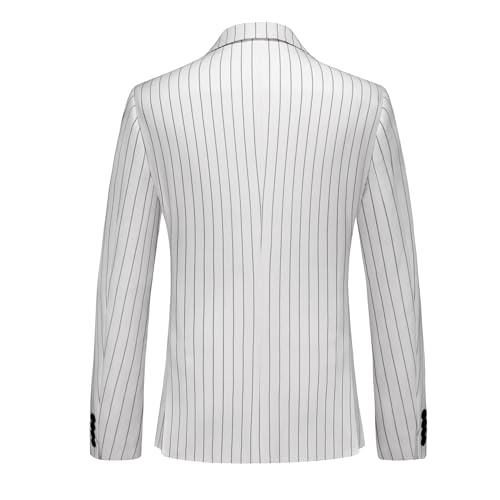 MOGU Men’s Striped Sport Coat – Slim Fit Pinstripe Blazer Suit Jacket for Men Size 442