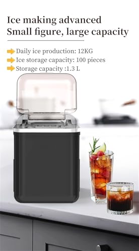 Máquina de hielo portátil grande para el hogar miniatura 4