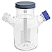 Chemglass CLS-1455-500 Series CLS-1455 Bioprocess Internal Large Impeller Spinner Flask, Complete, 110 mm OD, 185 mm Height, 500 mL