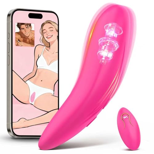 Wearable Panty Vibrator for Women Orgasm - APP Remote Control Couple Vibrator, Adult Sex Toys Clitoral Massager with 9 Vibrating Modes, Clit Vagina Stimulator Couples Sex Toys (RED)