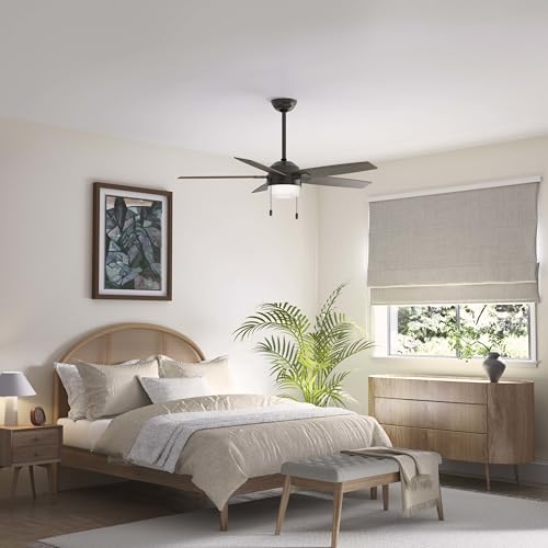 Image of Hunter 52 inch Anisten Indoor Ceiling Fan, LED Light, Pull Chain, Noble Bronze