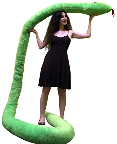 Big Plush American Made Giant Stuffed Snake 18 Feet Long Soft Green Serpent #TOP1