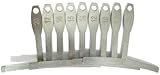 Understring Radius Gauges. Set of 9, for bridge saddle adjustments