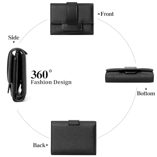 Image of Wallet Women Ladies Card Purse Small Billfold with Zipper Coin Pocket