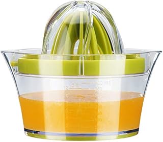 Lemon Orange Citrus Squeezer, Manual Lemon Orange Citrus Lime Juicer, Multifunctional Orange Lemon Lime Press with 2 Reamers & Measuring Container