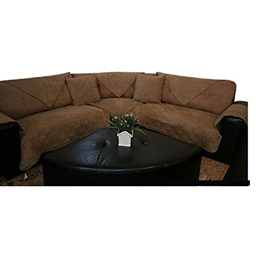 Octorose ® Quilted Micro Suede Customised Sectional Sofa Throw Pad Furniture Protector Sold By Piece Rather Than Set (Camel, 35X70) #TOP18