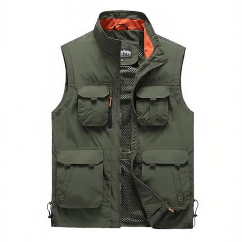 Image of Hbufnha Men's Lightweight Vest Outdoor Windbreaker Vest Jacket For Golf Safari Travel Fishing Hiking Vest