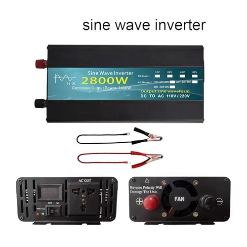 Transformateur Tension 24V 220V 1600W Onduleur Solaire Onde Sinusoïdale