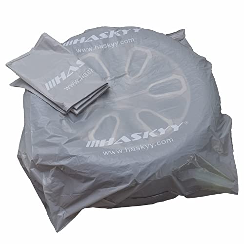 HASKYY Set Reifentüten Reifentaschen 110x110cm XXL 4 TLG. bis 22\ Premium Reifen Schutzhülle Tüten Satz für Reifen Aufbewahrung, Transport und Lagerung - GRAU