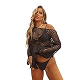 Photo Gallery nbnx copricostume da bagno da donna, in rete traforata, a maglia, copricostume da spiaggia, estivo, a maniche lunghe, protezione solare, nero , taglia unica Photo Gallery nbnx copricostume da bagno da donna, in rete traforata, a maglia, copricostume da spiaggia, estivo, a maniche lunghe, protezione solare, nero , taglia unica