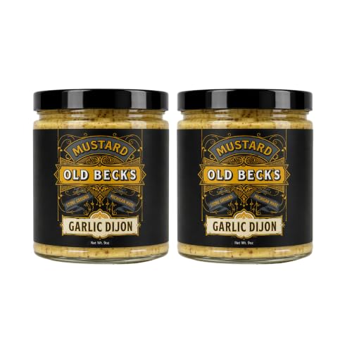 Old Beck’s Garlic Dijon Whole Grain Mustard, 9 oz, 2 Pack