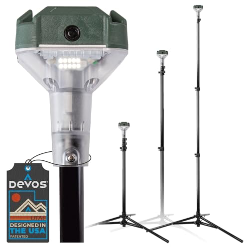 Devos Outdoor LightRanger 800 Lumen Lantern - Rechargeable Telescoping LED Lantern, 30-Hour Runtime, Illuminates 40-Foot Area, Adjustable Height
