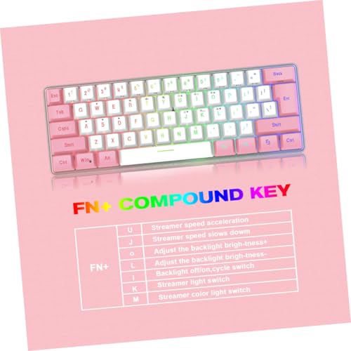 Clavier compact de jeu mécanique rétroéclairé RGB avec 61 touches en Abs