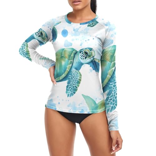 Traje de baño para mujer surf C201 Large previene rayos solares con diseño de tortuga 2