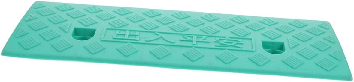 Ipetboom Plastic Ramp Step Mat 7cm Green Curb Ramp for Driveway Thresholds Wheelchair Portable Plastic Uphill Pad for Indoor Outdoor Mobility Aid