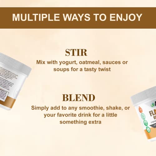 Aki Flaxseed Oil Powder| Packed With Essential Nutrients Like Omega-3 Fatty Acids, Fiber, & Lignans - Free From Artificial Additives, Made With Ideal Quality Ingredients (5.30Oz / 150G) #TOP4