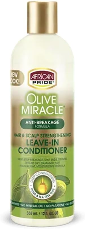 African Pride Olive Miracle Leave-in Conditioner, 12 Ounce