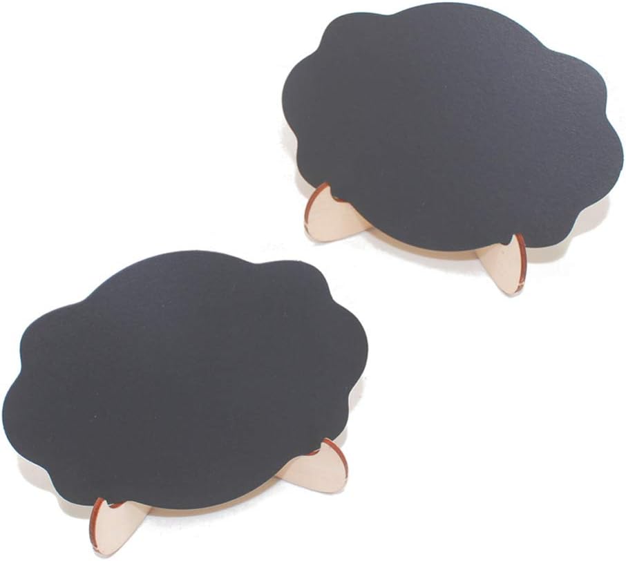 10 Piece Creative Mini Chalkboard with Stand, Wooden Memo Boards
