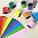 Humyoun 8 Pcs Dry Erase Magnetic Strips for Classroom, 2 in x 9.8 ft Colorful Magnetic Tape Roll Blank Magnets Sticky Labels Writable Flexible Magnet Sheet for Whiteboard Refrigerator Locker Shelf