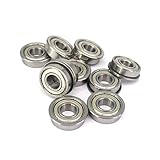 flange bearing cad  Miwaimao FR6ZZ 3/8〃x7/8〃x7.144mm ABEC1 Inch Flange Bearing Shielded Deep Groove