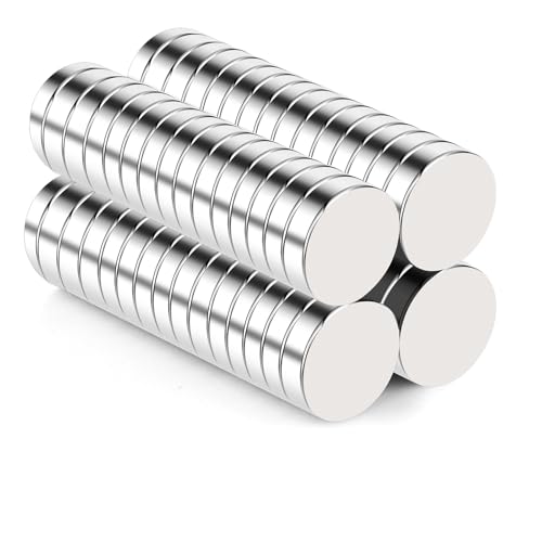 DIYMAG 60Pcs Small Refrigerator Magnets, 8x2mm Round Rare Earth Magnet