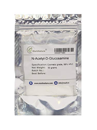 MarkNature Pure N-Acetyl-D-Glucosamine, N-AcetylGlucosamine (Refine NAG 98%, HPLC), 50g