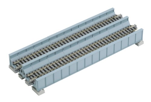 Kato 20455 186mm 7-5/16" Double Track Plate Girder Bridge Light Blue : N Scale