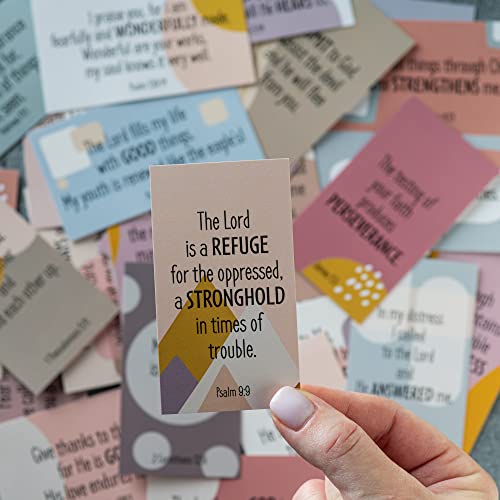 DIVERSEBEE Karty wersetów biblijnych, 60 unikalnych, różne mini motywacyjne inspirujące kartki modlitewne, chrześcijańskie prezenty biblijne