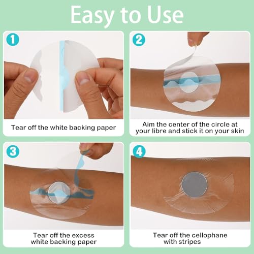 Image of 20pcs Self Adhesive Patches Compatible With FreeStyle Libre 3 Sensor, Breathable Waterproof Sensor Covers Patch Stickers Pad, Sensor Sticker Fix The Sensor On The Arm (Transparent)