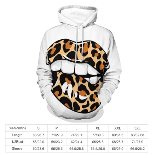 Sweat à capuche bouche de léopard UMENG pull unisexe taille S - 2