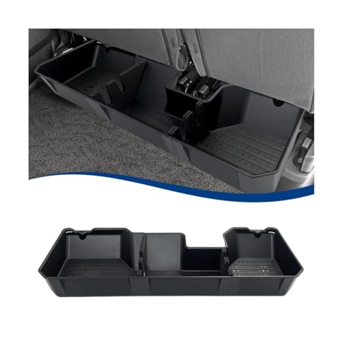 XPHAZZ Rear Underseat Storage Compatible with 2019-2025 RAM 1500 Crew Cab Pickup Under Seat Organizer Bin (ABS - Black, 2019+ RAM 1500)
