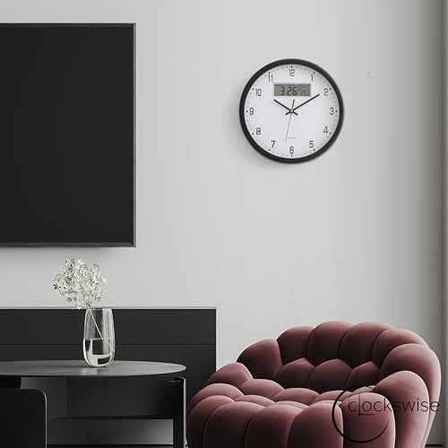 Clockswise reloj de pared analógico y digital 12 pulgadas miniatura 6