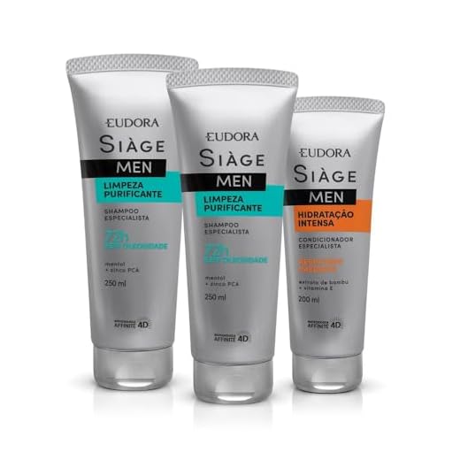 Eudora Kit Siàge Men: Shampoo Limpeza Purificante 2x250ml + Condicionador 200ml