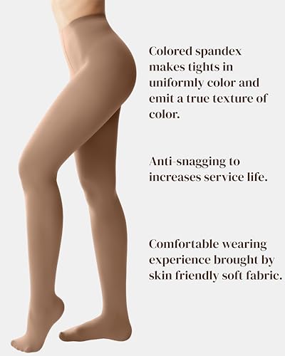 Image of leg elegant Women's 80 Den Microfiber Soft Opaque Tights Pantyhose