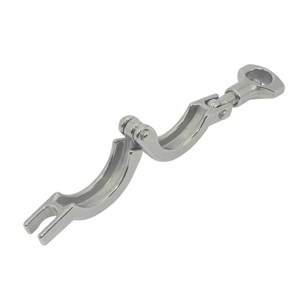 Refixamo One Color Pipe Clamps, 304 Stainless Steel Tri Clamp Ferrule Pipe Fitting Multiple Sizes(2In)