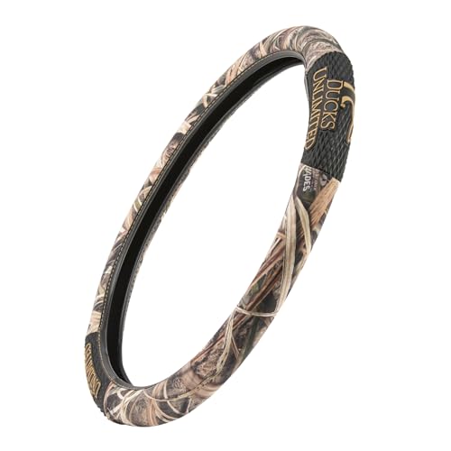 Ducks Unlimited Steering Wheel Covers Universal Fit Easy to Install for Car Truck Van SUV Mossy Oak Shadow Grass Blades (SIOC)