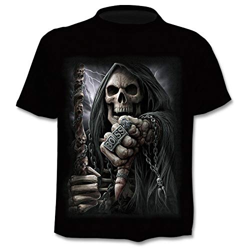 ASHGNV Sensemann Herren T-Shirt 3D gedrucktes Muster schnell trocknend beiläufige Sommer T-Shirts Neuheit Kurzarm T-Shirt-3XL Cover