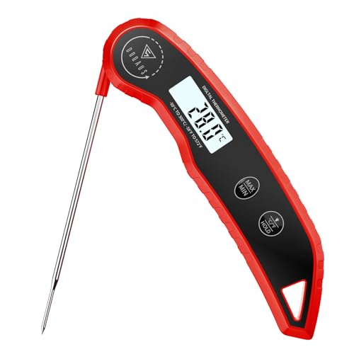 DOQAUS Thermometre de Cuisine, Termometre Cuison Lecture Instantanée en 3s, Précision ±0,5°C, LCD Rétroéclairage & Calibration, Thermometre Alimentaire...