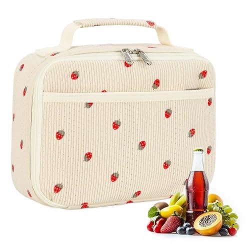 Genérico Bolsa de Almuerzo para Mujeres | Bolsa Térmica Aislada,Porta Alimentos Térmico Impermeable con Contenedores Portátil para Viaje Playa Picnic Trabajo Niños Niñas Adultos Hombres