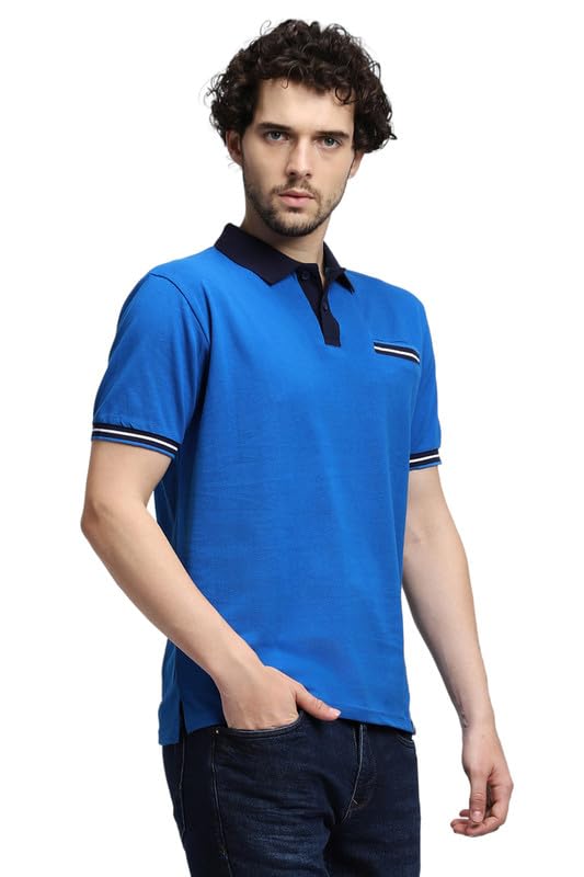Image of Dennis Lingo Men's Cotton Solid Slim Fit T-Shirt