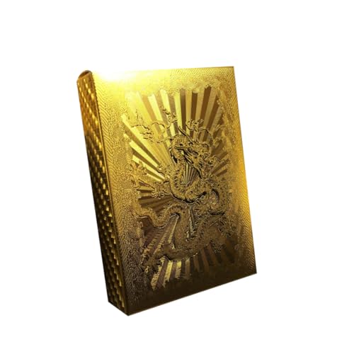 Tarjetas de póker de lámina Doradas de Lujo de póker Impermeable Herramienta de Trucos de Magia clásica sin impresión Colorida Tarjetas de 1 Set