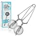 com-four® 2x Teezangen, Teeei in Kugelform aus rostfreiem Edelstahl 304, Teesiebe für losen Tee, Siebzange für Teeliebhaber (02 Stück - Ø 5.5 cm)