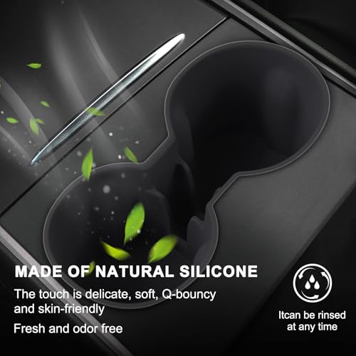 Portavasos para Tesla Model Y 2025-2026 en silicona miniatura 5