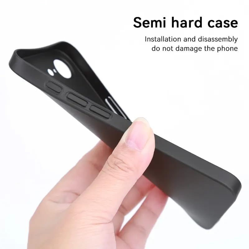 Image of Back Cover Case for iPhone 16e Cover | Camera Protuction Bumper | Soft Flexible Ultra Slim Matte Finish Silicon | Protective Back Cover for iPhone 16e Black