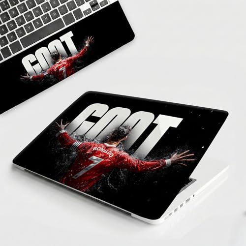 Image of NoWorries Laptop Skin for 15.6 & 14 Inch Laptop | Motivational, Superhero, Sports & Graphic Design Laptop Sticker Wrap | Premium Vinyl Laptop Cover (Ronaldo7, 15 x10inches)
